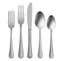 Flatware Set 50 Piece Oneida Tress Everyday Metallic Silver 5.40 LB