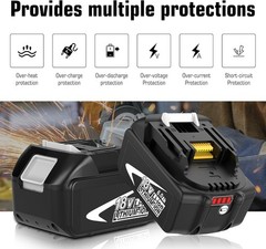 1/4x BL1815B 6.0Ah Battery For Makita 18V BL1860B Lithium-Ion BL1850B BL1840B