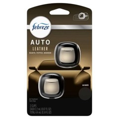 Febreze Car Vent Clip Air Freshener Odor Eliminator Up to 30 Days Leather Scent
