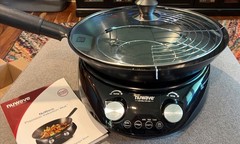 NuWave Precision Induction 4-Quart Electric Wok; Wok Stand, Frying Rack & Book