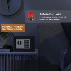 Small Safe Box for Money with Code and Keys，Solid Mini Safe for Kids with Dig…