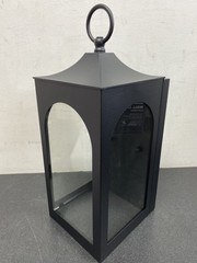 Hampton Bay Tremont 10.3 in. 1-Light Black Outdoor Wall Light with Clear Glass