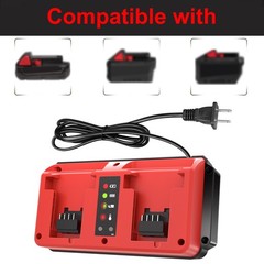 2 Ports Charger – Fast Dual Station for Milwauke M18 18V Batteries 48-11-1840