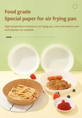 100Pcs 16cm Base Round Air Fryer Disposable Paper Liners Non Stick Baking