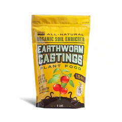 6 lb Earth worm Castings Plant Food Soil Enricher organic Soil amendment Compost