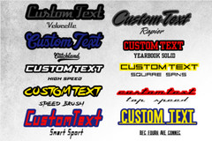 Custom Laser Cut Car Fender Acrylic Emblem Badge MULTI COLOR Custom Text Names