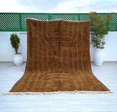 Hand Knotted Moroccan Berber Beni Ourain Wool Rug Design Handmade Carpet Rug
