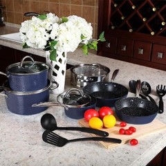 Pots and Pans Set Nonstick Kitchen Induction Cookware Set Granite Coated Pot Set