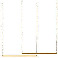 2x Clothing Hanging Rack Metal Gold Garment Storage Organizer Clothes Rack