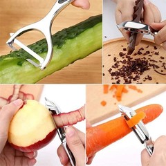 2 Stainless Steel Vegetable Fruit Peeler Set-Non-Slip Safe Handle Potato Peeler