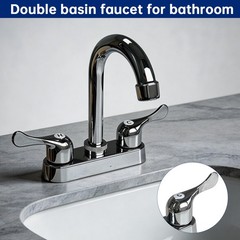 4inch Basin Sink Faucet Plastic Mixer Tap Bathroom RV Sink Faucet Dual Handles