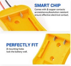 Power Connector DIY Battery Adapter Holder Dock For DeWalt 18V/20V Max Battery