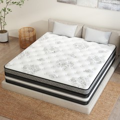 12″ 14″ Twin Full Queen King Mattress Gel Memory Foam Pocket Coil Bed In a Box