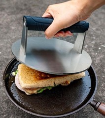 Stainless Steel Burger Smasher 3.25 LB 8 Inch Steak Weight for Smash Burgers