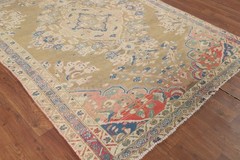 Vintage Traditional Rug 4×6 Hand-knotted Wool Geometric Carpet for Any Room