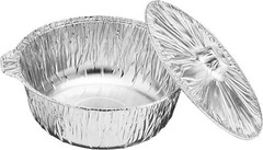 Jet Foil X-Large Disposable Aluminum Pots with Lids for Food Storage & Cooking