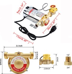 90W 110V Household Water Booster Pump Automatic Boost Pressure Pump for Shower