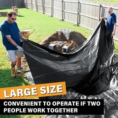 40x40ft Waterproof HDPE Pond Liner Pond Liners Fish Liner Gardens Landscaping US