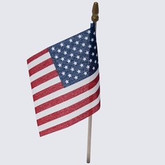 6 ~ Valley Forge USA Stick Flag 4×6 inches Polycotton United States US American