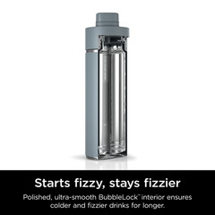 Ninja Thirsti 24 oz Travel Water Bottle, Stainless Steel, Leak Proof, 24 Hours C