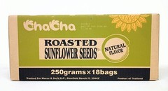 ChaCha Organic Roasted Sunflower Seeds All Natural Unsalted Flavor 18 Bag Case