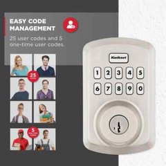 Kwikset Powerbolt 250 10-Button Keypad Satin Nickel Transitional Electronic