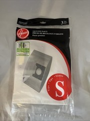 Genuine Hoover Vacuum Bags 3 Type S Allergen Filtration 43655094 4010100S