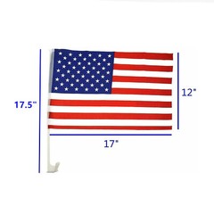 48 Pack Lot 12×17 USA Flags Car Window Clip On Fan Banners Car Flag US Seller