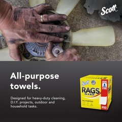 Scott Rags In A Box (75260), All-Purpose Towels, Large 9″x12″ Paper Towel, Pop
