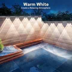 LED Solar Power Fence Lights Deck Door Wall Stair Step Outdoor Garden Decor Lamp