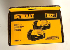 [NEW] (DCB204-2) DEWALT 20V MAX* 4Ah Battery (2 Pack)