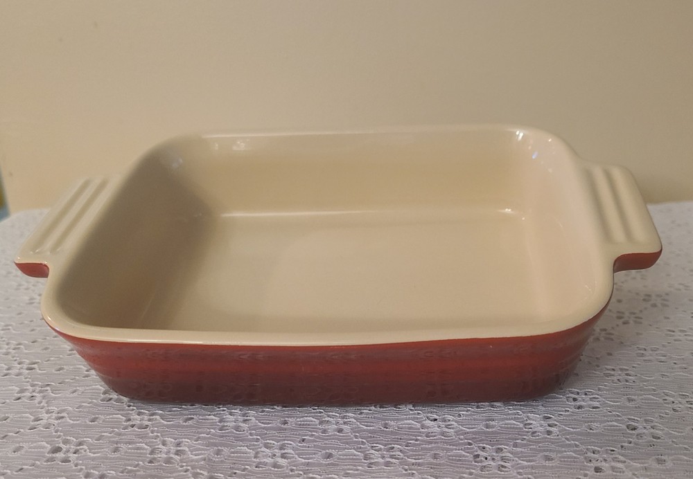 Le Creuset Rectangular Baking Dish Casserole Red Stamped 07-28