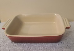 Le Creuset Rectangular Baking Dish Casserole Red Stamped 07-28