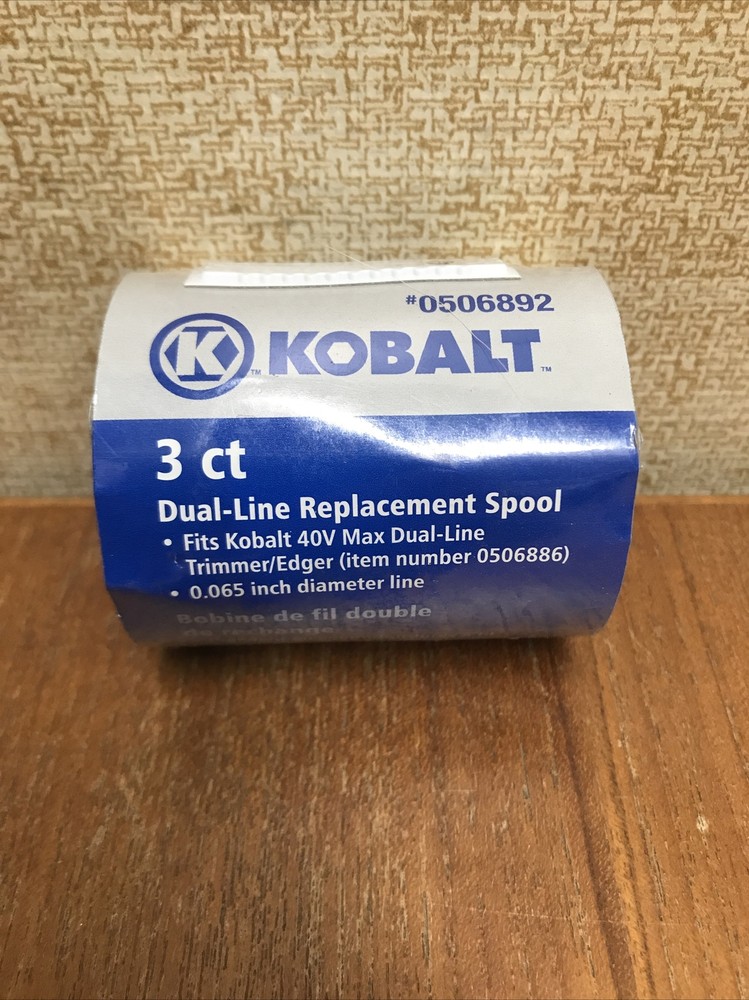 New Sealed 3 Ct Kobalt Genuine Dual-Line Trimmer Replacement Spool .065″ x 20′