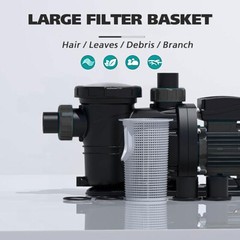 In/Above Ground Pool Pump, 3HP, High Flow with Motor Strainer Filter Basket