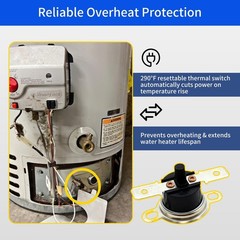Resettable 290°F Water Heater Thermal Switch for Bradford White Gas Electric …