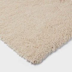 24″x40″ Spa Plush Bath Rug Almond – Threshold: Machine Washable,