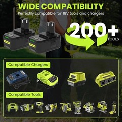 2 PACK 4.0Ah For RYOBI 18V Battery One Plus Compact Lithium-Ion P190 P192 new