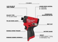 Milwaukee M12 1/4″ Hex Impact Driver FUEL Cordless Certified 12V Recon 3453-80