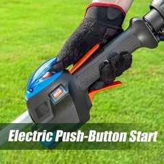 LawnMaster NPTGCP2517B No-Pull Gas String Trimmer with Electric Start 25cc