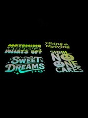 Glow In The Dark Vinyl Decals Positive Quotes Decor Large Size Lit Studios New