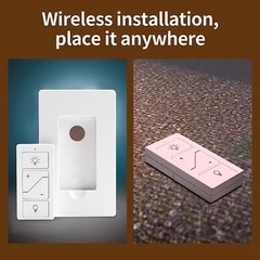 USED Smart Wireless Light Switch and Receiver Kit Dimming No wiring Work Alexa