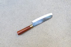 Crude – 6 Inch Japanese Santoku Utility Chef Knife, Carbon Steel