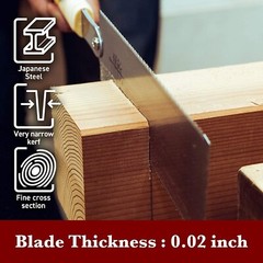 SUIZAN Japanese Pull Saw Hand Saw 9.5 Inch Ryoba Double Edge for Woodworking