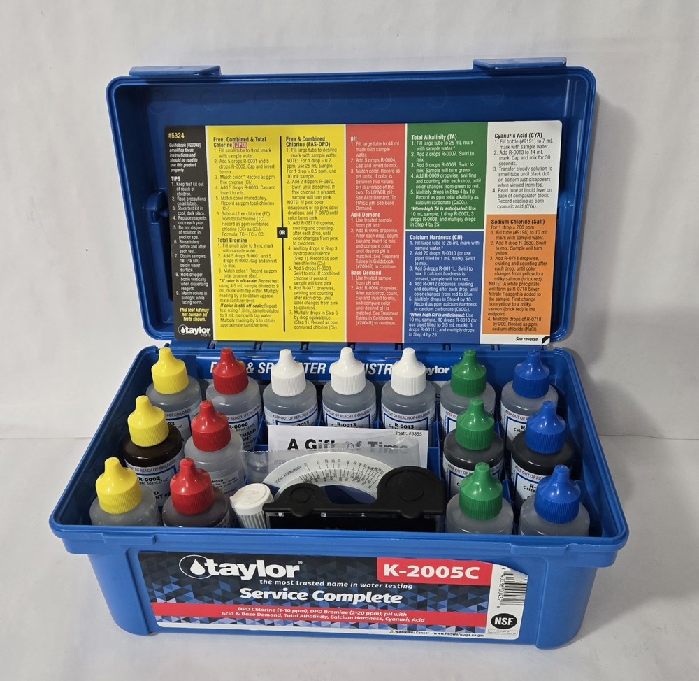 TAYLOR Complete High Range Pool Water Test Kit with Reagents