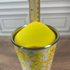 Starbucks Tumbler Thailand Cassia Fistula 16oz White Yellow Floral Stainless Mug