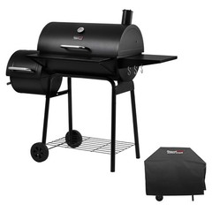 Royal Gourmet Charcoal Grill 30 IN Barrel with BBQ Cover Outdoor Backyard Patio