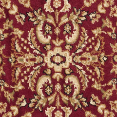 Lyndhurst 10′ Round Area Rug – Red & Black, Traditional, Easy Care, Non-Shedding