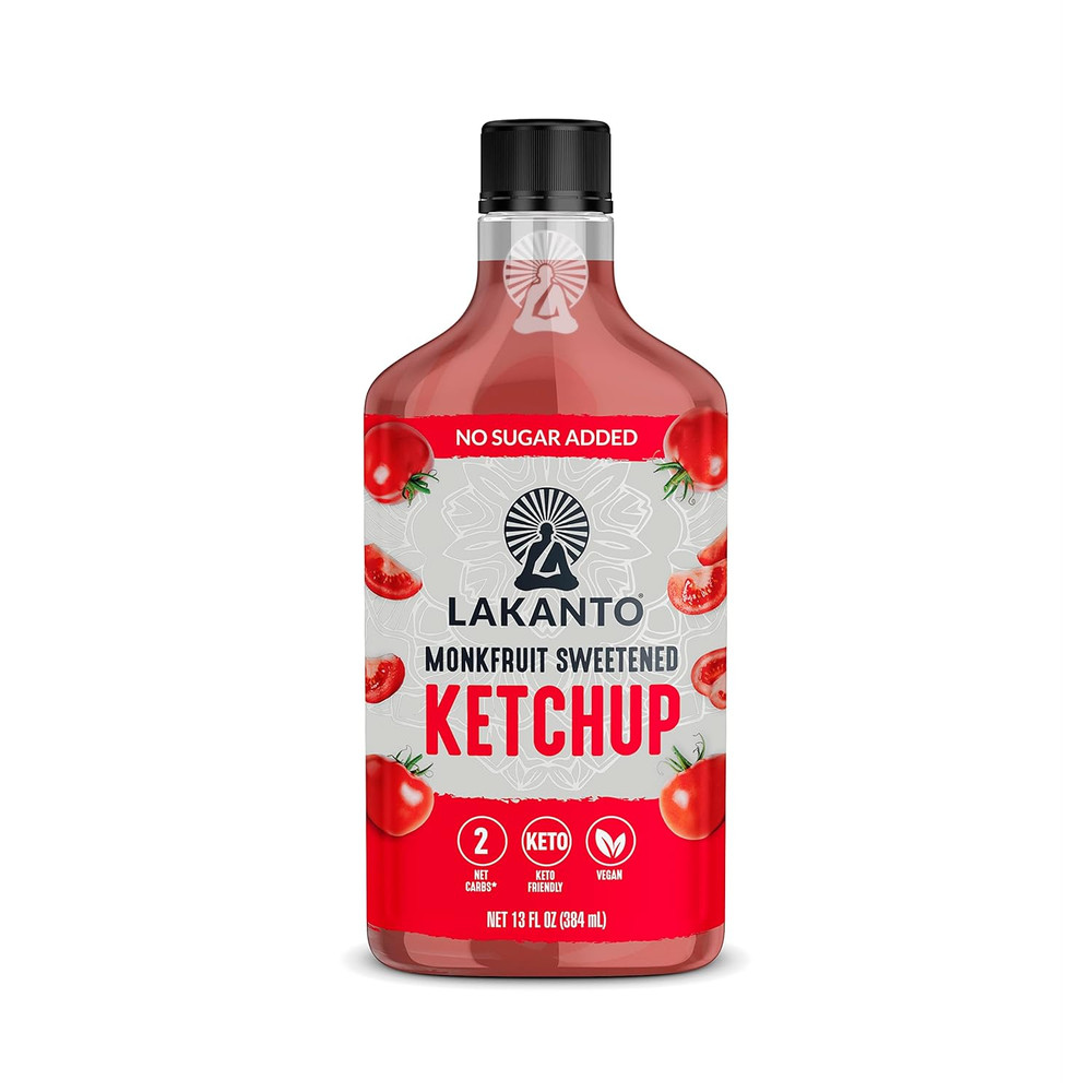 Lakanto Sugar Free Ketchup – Sweetened with Monk Fruit Sweetener, Perfect for Bu