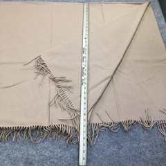 Quince Cashmere Throw Blanket 50×60 Beige Soft Fringe Cozy Luxury New Tags